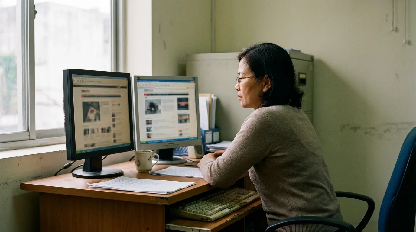 Chuyên viên marketing kiểm tra hai phiên bản trang đích theo khu vực